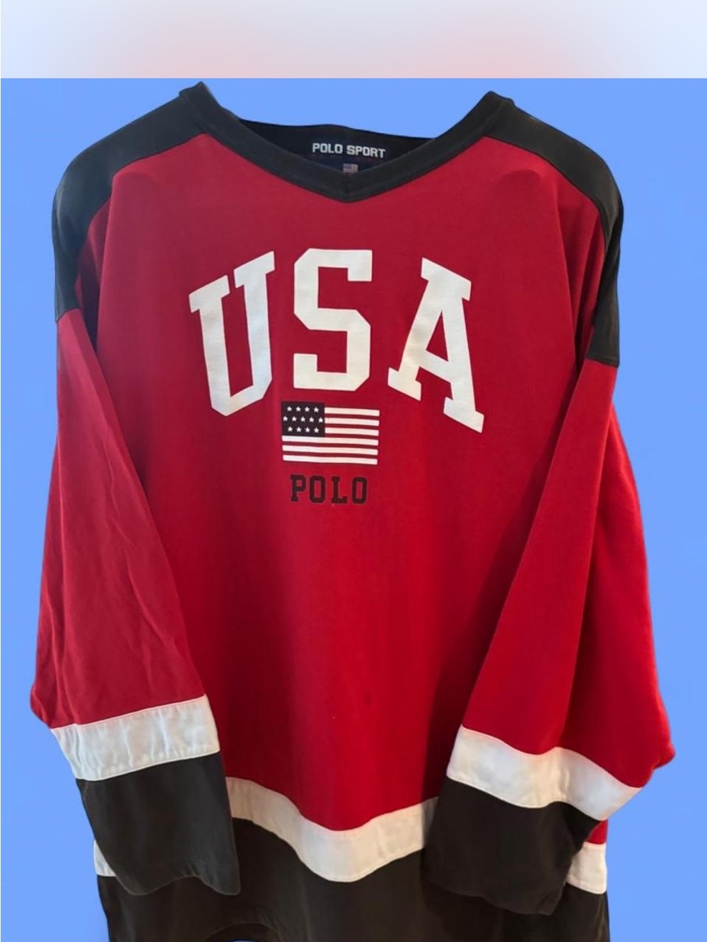 90’s Polo by Ralph Lauren cotton oversized USA jersey